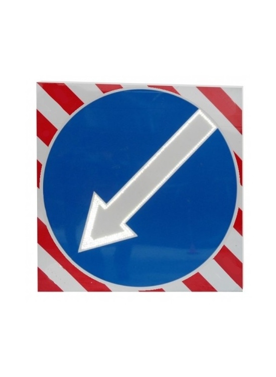 Светодиодный знак (импульсная стрелка) 900мм, на квадрате 900x900