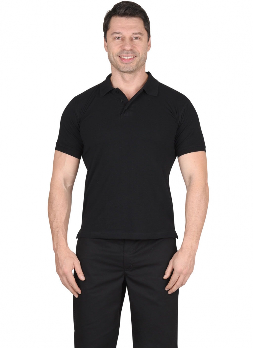 Рубашка-поло короткий рукав черная