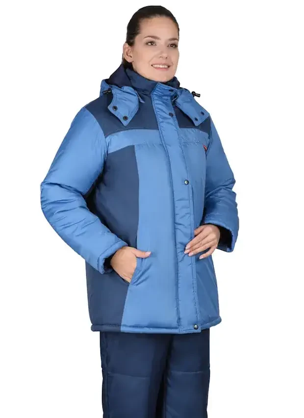 Куртка зимняя рабочая женская «Фристайл», голубая
