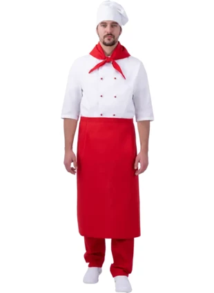 Костюм «Шеф-повар», белый с красным