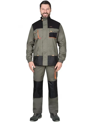 Костюм рабочий с брюками «Сириус-Манхеттен», куртка удлиненная, оливковый