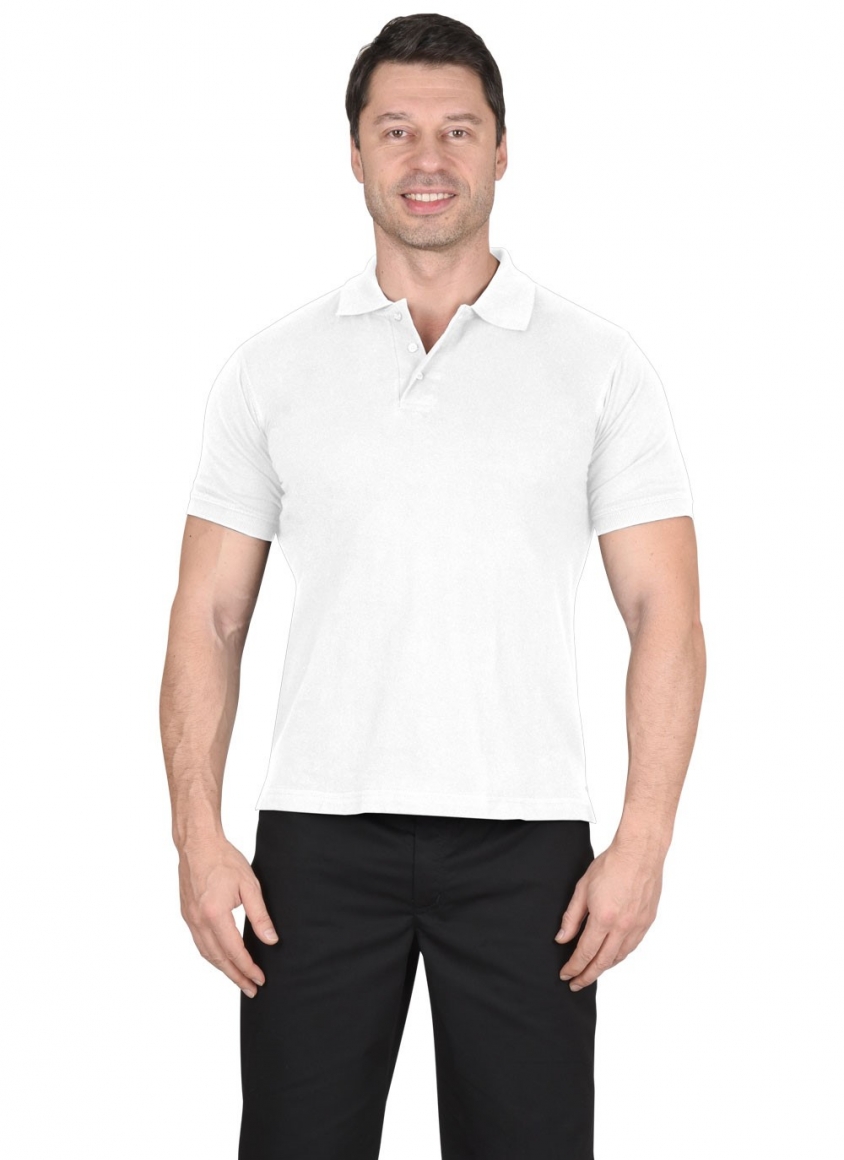 Рубашка-поло короткий рукав белая
