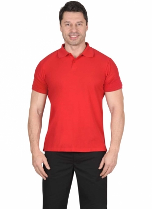 Рубашка-поло короткий рукав красная