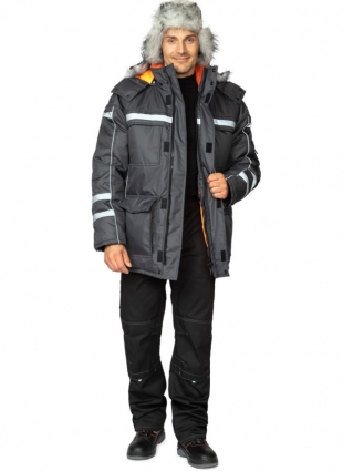 Куртка мужская зимняя для ИТР «Аляска Ультра» серая