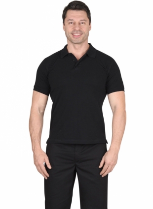 Рубашка-поло короткий рукав черная