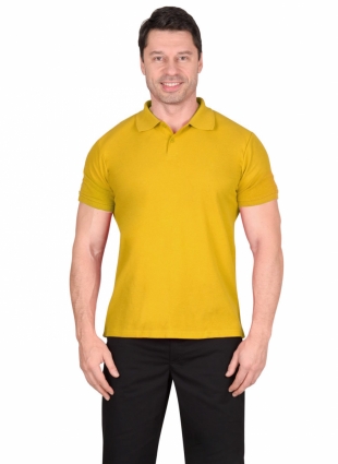 Рубашка-поло короткий рукав желтая