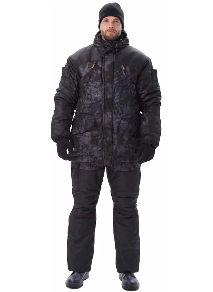 Зимний костюм с брюками «Геркон» (великан) КМФ Черный питон