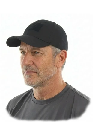 Бейсболка-шестиклинка «IFRIT» с липучкой под шеврон, черная