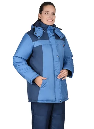 Куртка зимняя рабочая женская «Фристайл», голубая