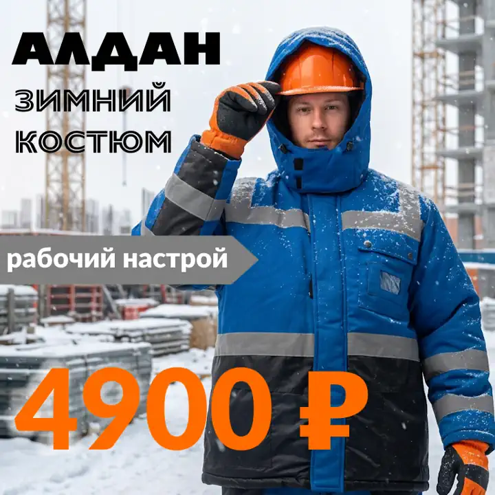 Баннер зимний рабочий костюм